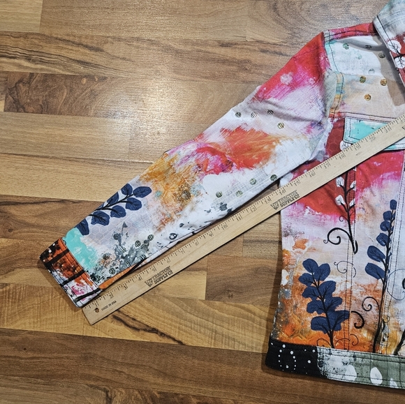 Dolcezza Simply Art Abstract Print Jacket Women’s Small - Picture 7 of 9